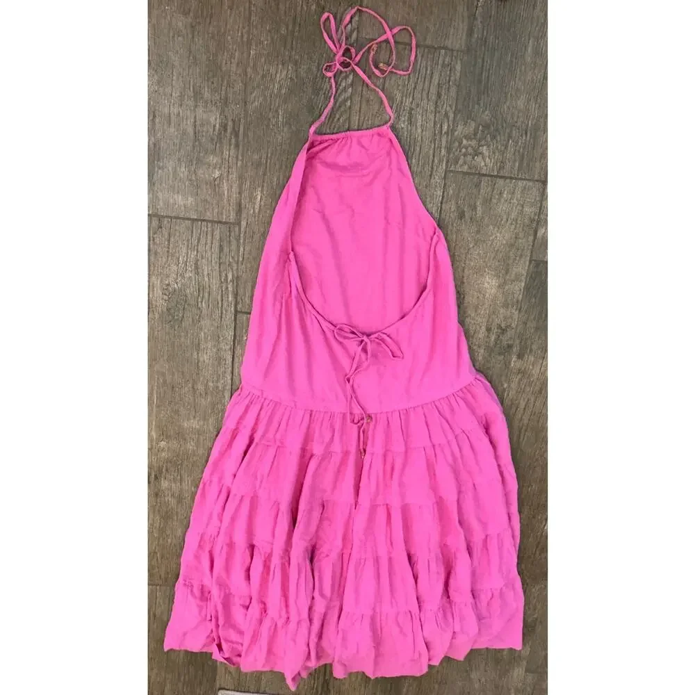 NEW Free People Somewhere Sunny Drop-Waist Midi Dress Size Medium